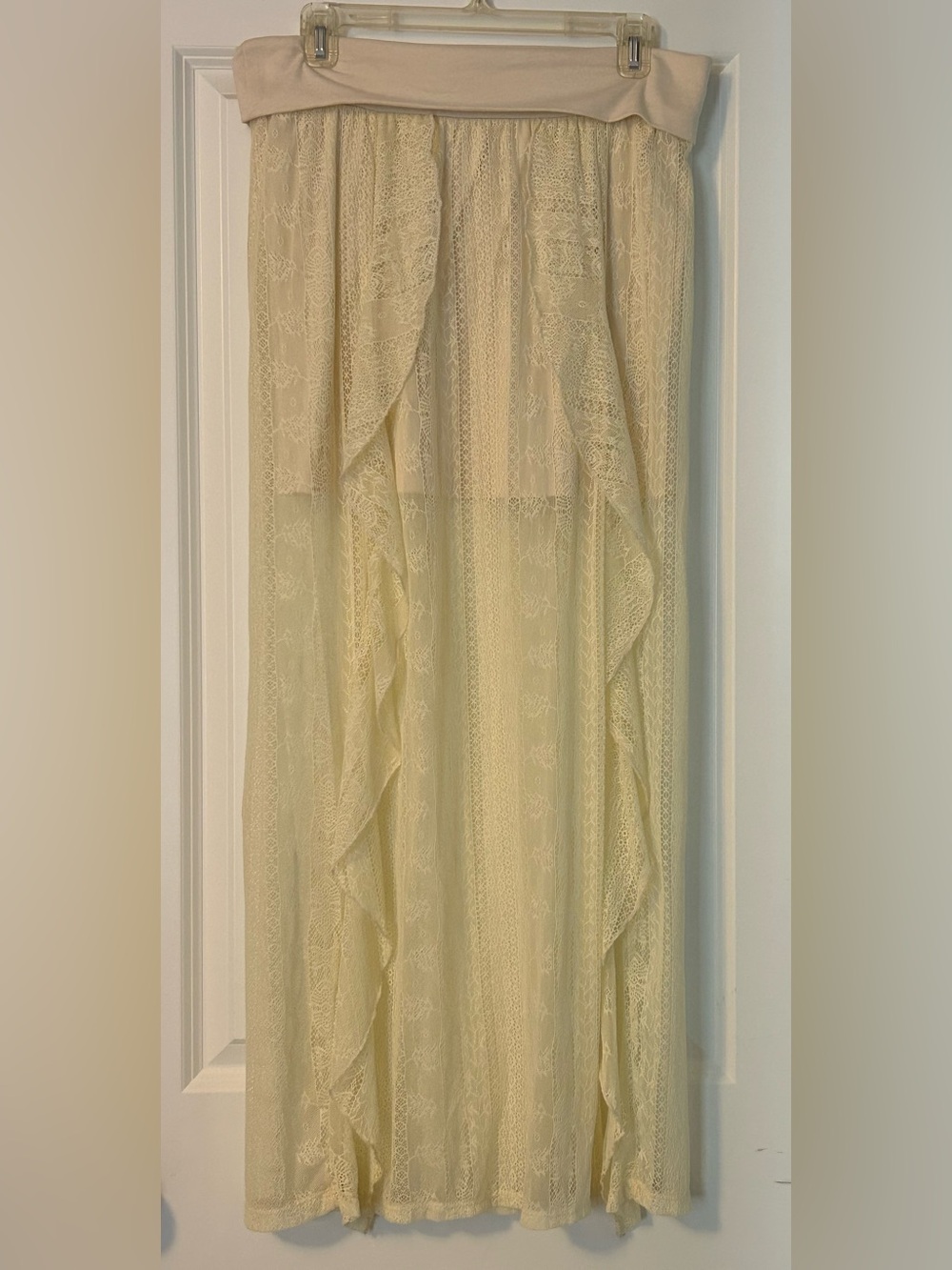 Rip Curl Cream Lace Maxi Skirt | Large
